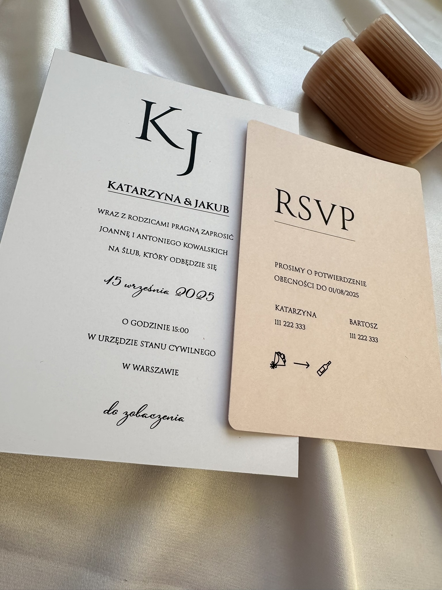 Zaproszenie ślubne cartita wedding