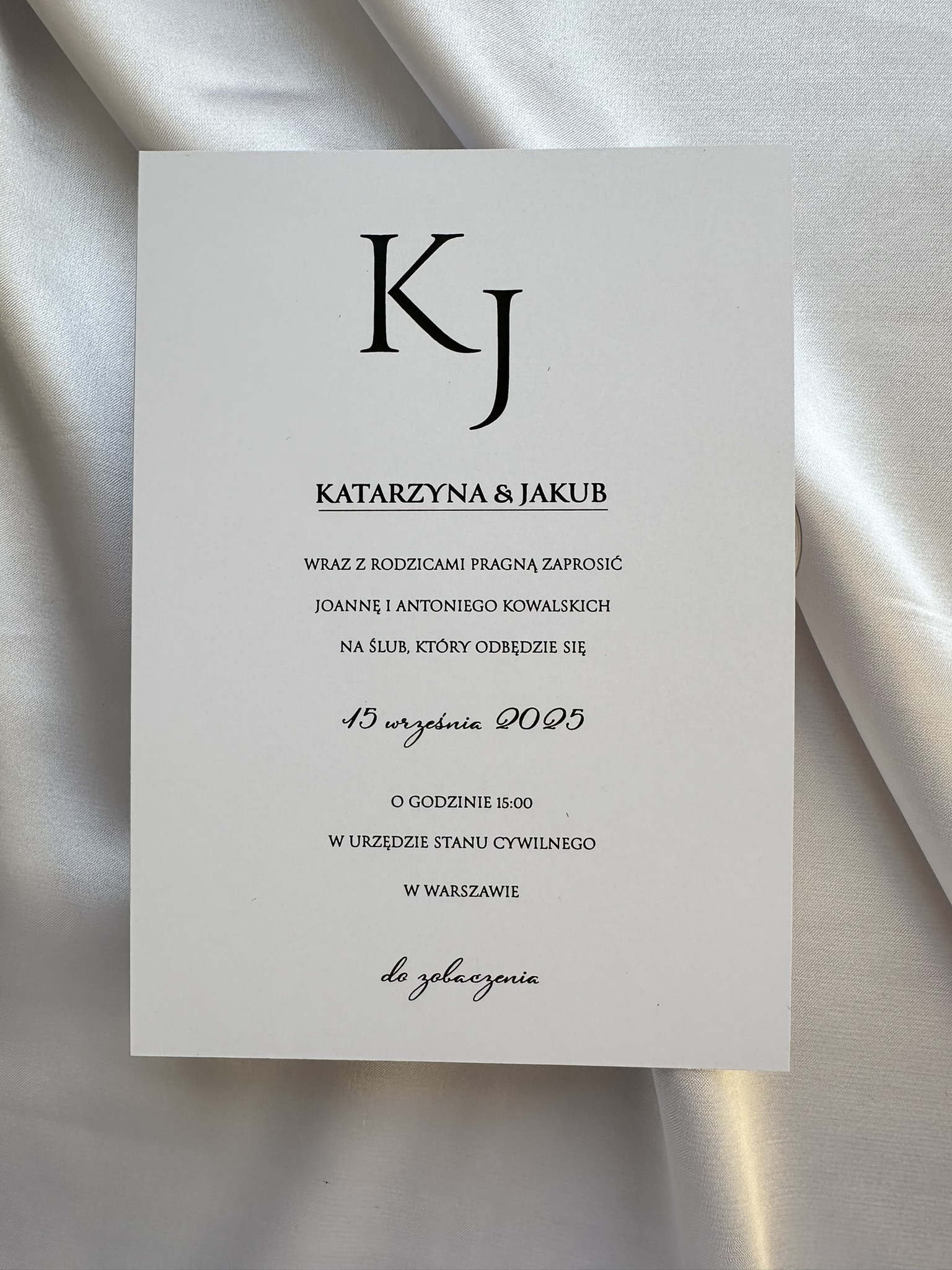 Zaproszenie ślubne biel i róż cartita wedding