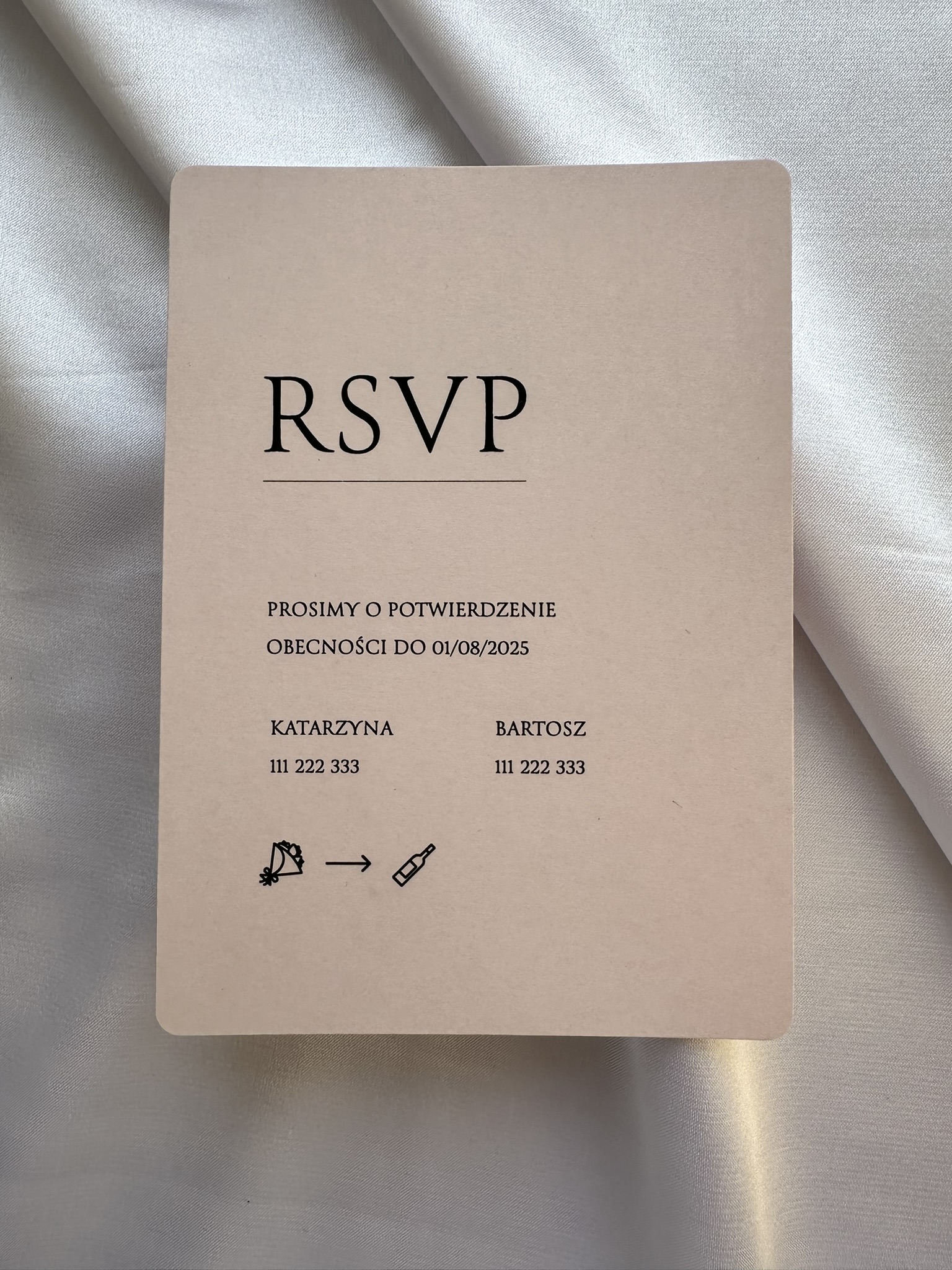 RSVP cartita wedding