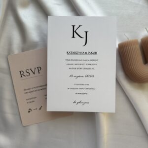 Zaproszenie ślubne minimalistyczne cartita wedding
