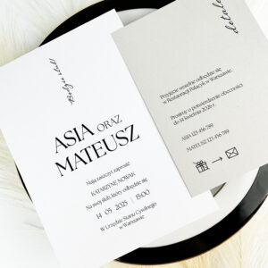 Zaproszenie ślubne minimalistyczna elegancja