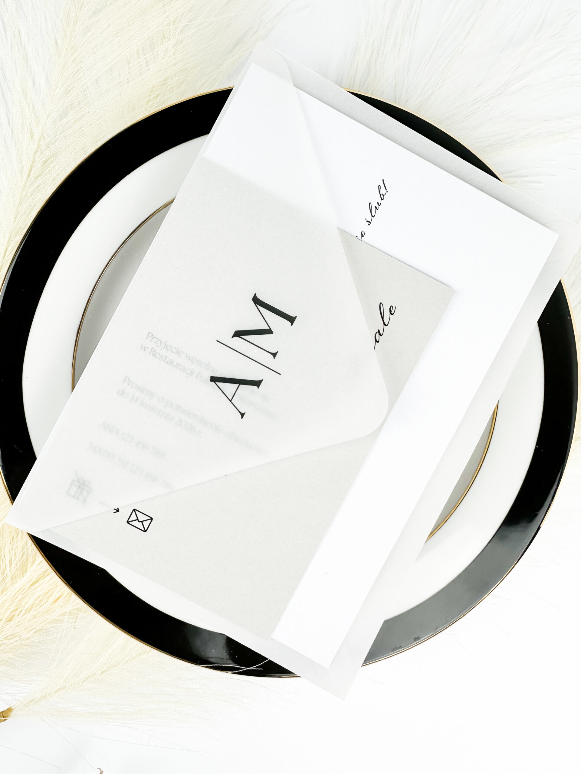 Zaproszenie ślubne minimalistyczna elegancja