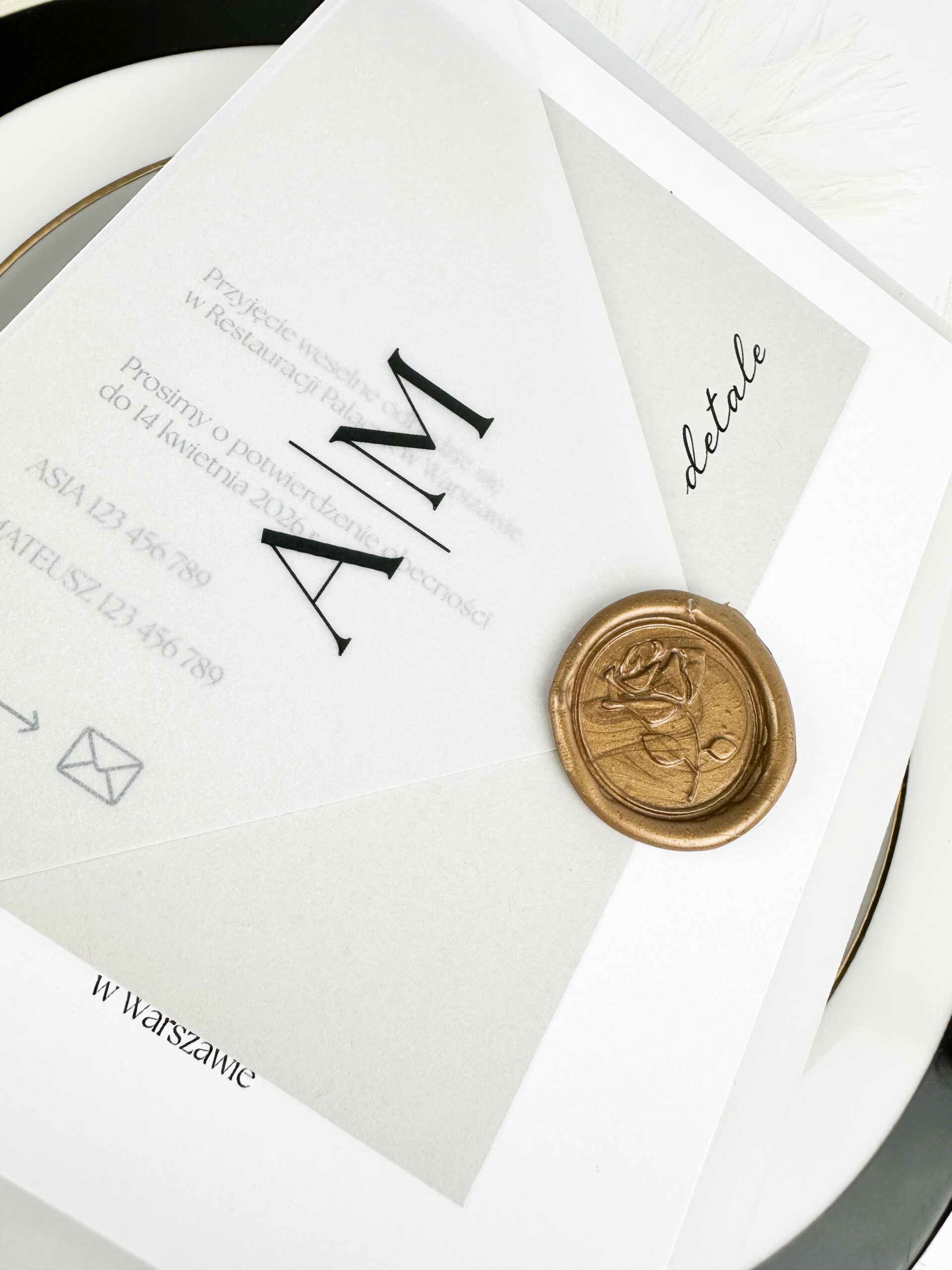 Zaproszenie ślubne minimalistyczna elegancja