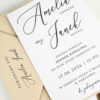Zaproszenie ślubne minimalistyczne, zaproszenie z motywem kaligrafii, zaproszenie ślubne glamour, zaproszenie ślubne