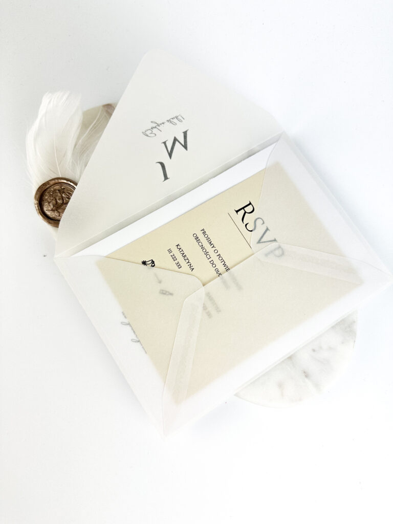 Zaproszenie ślubne minimalistyczne, zaproszenie ślubne eleganckie, zaproszenie ślubne