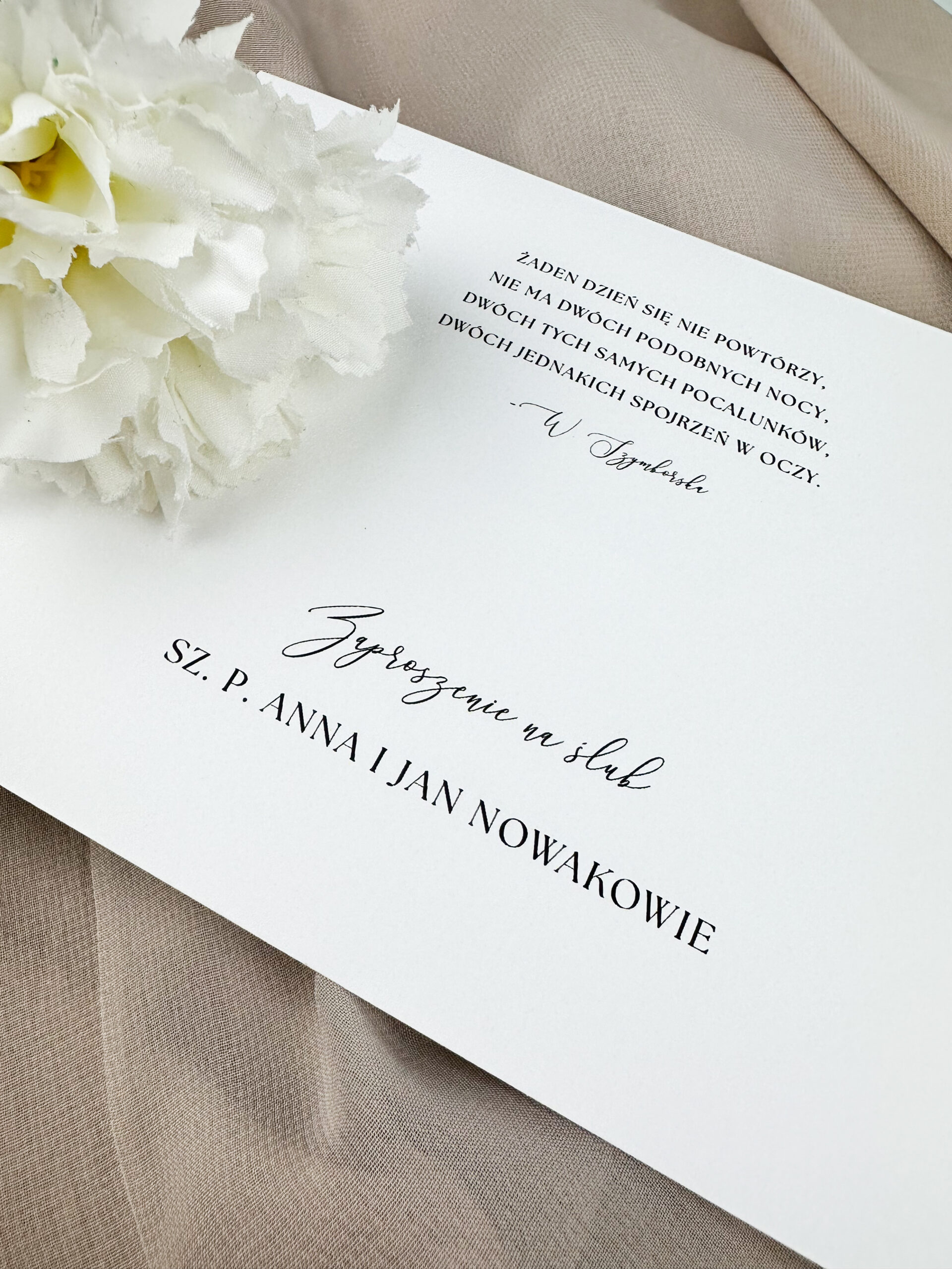 Zaproszenie ślubne minimalistyczne, zaproszenia ślubne minimalistyczne, zaproszenie ślubne eleganckie, zaproszenie ślubne glamour