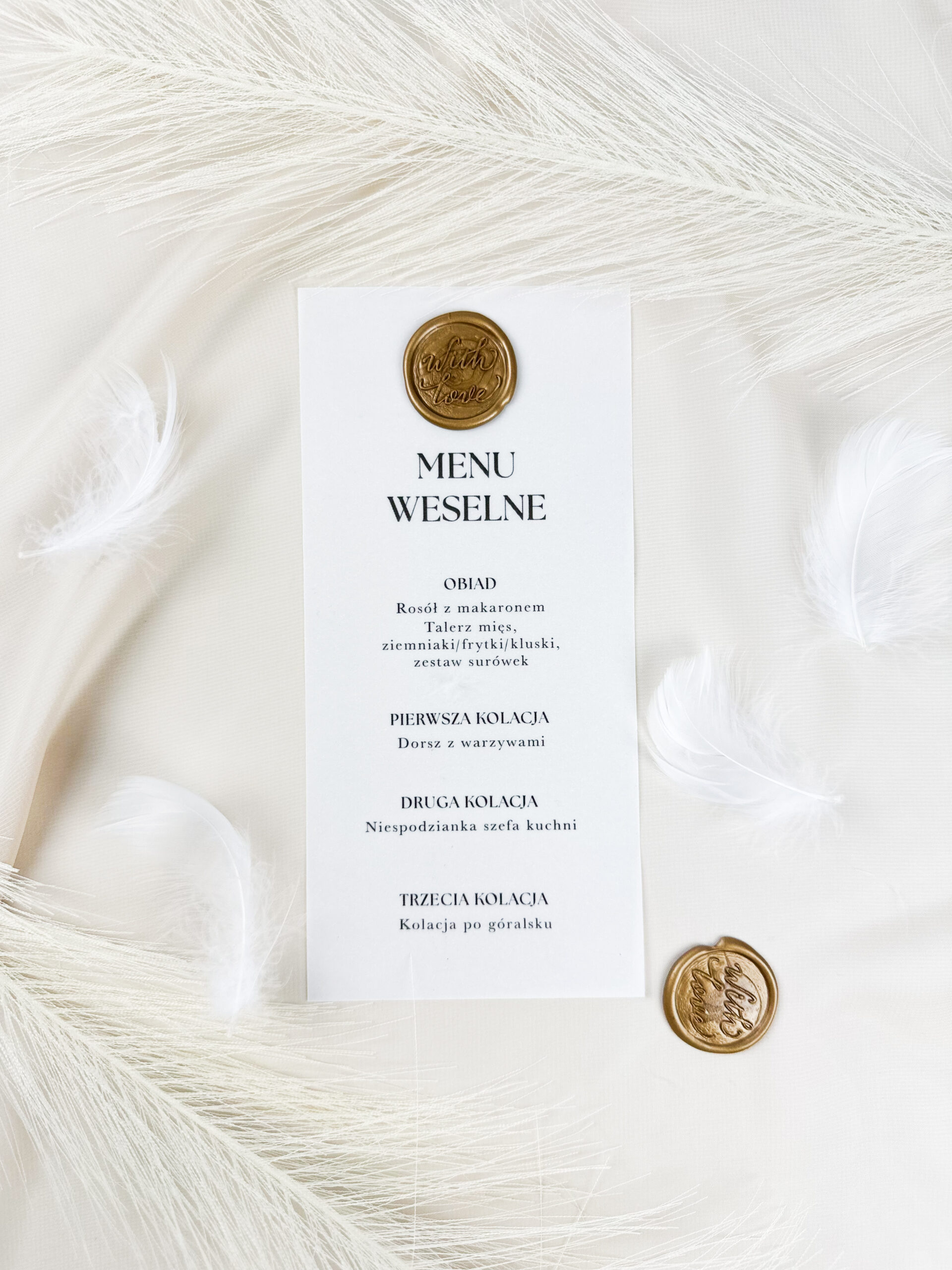 Menu weselne z kalki - obrazek 2