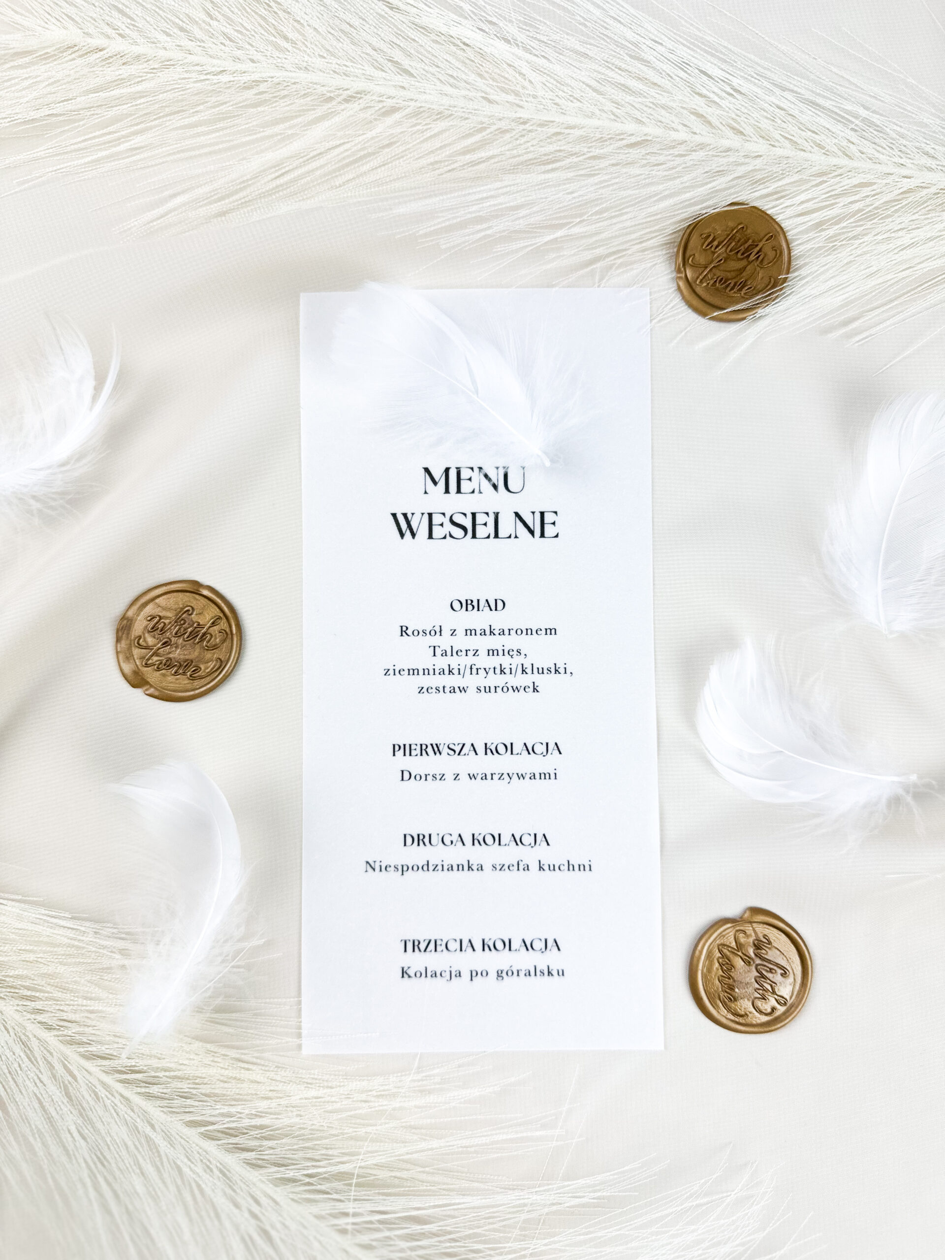 Menu weselne z kalki - obrazek 3