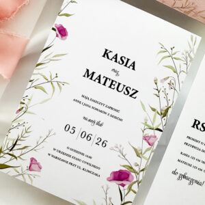 Zaproszenie ślubne kwiatowe, zaproszenie ślubne minimalistyczne, zaproszenie ślubne boho, zaproszenie ślubne rustykalne, zaproszenia ślubne boho, zaproszenia ślubne rustykalne