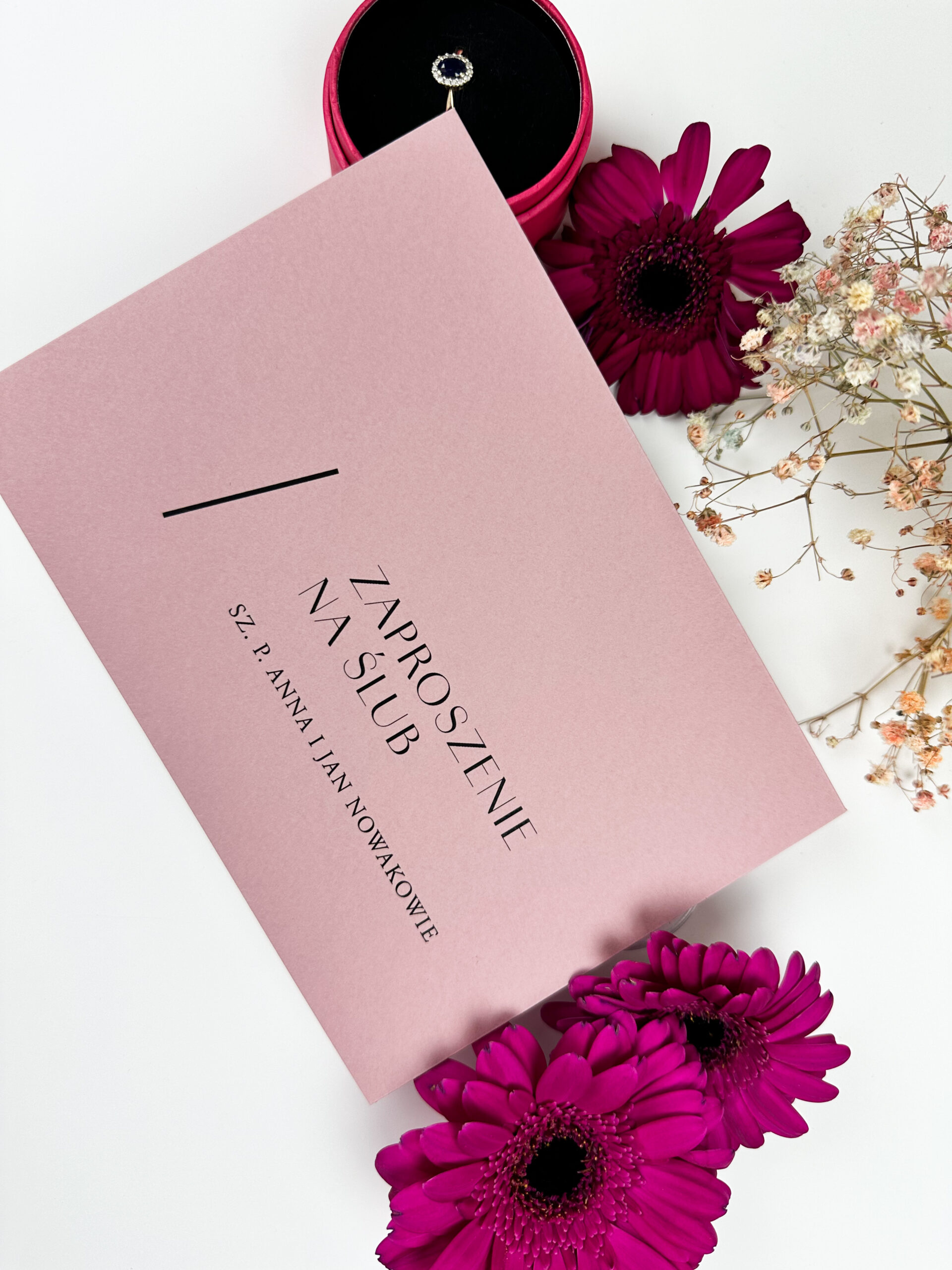 Zaproszenia ślubne minimalistyczne, zaproszenia ślubne eleganckie, zaproszenia ślubne