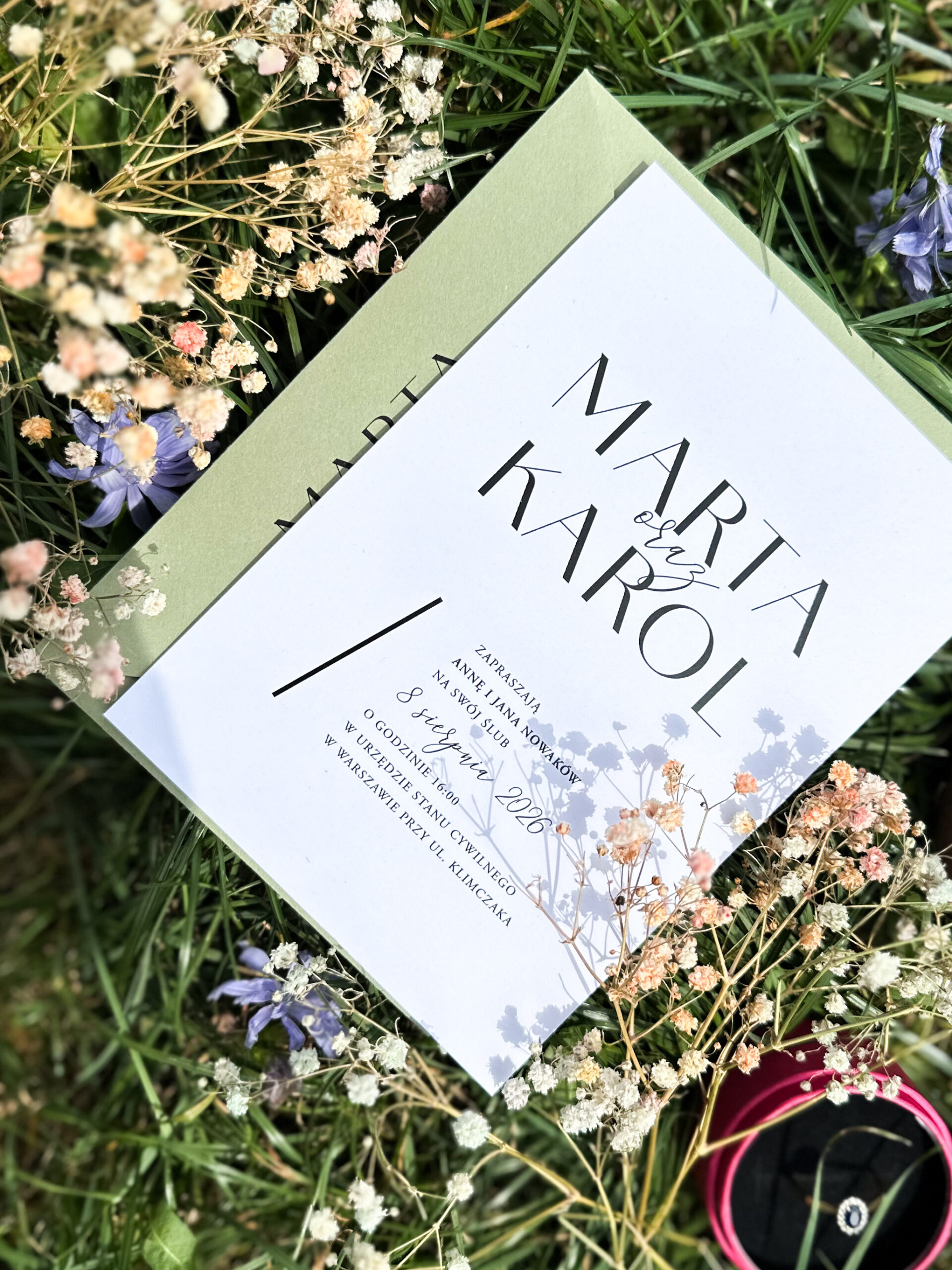 Zaproszenia ślubne minimalistyczne, zaproszenia ślubne eleganckie, zaproszenia ślubne