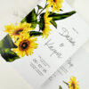 Zaproszenia ślubne z motywem słonecznika, zaproszenia ślubne z motywem słoneczników, zaproszenia ślubne słonecznikowe, zaproszenia ślubne na lato, zaproszenia ślubne kwiatowe, zaproszenia ślubne z kwiatami, zaproszenia ślubne z dużymi wzorami