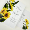 Zaproszenia ślubne z motywem słonecznika, zaproszenia ślubne z motywem słoneczników, zaproszenia ślubne słonecznikowe, zaproszenia ślubne na lato, zaproszenia ślubne kwiatowe, zaproszenia ślubne z kwiatami, zaproszenia ślubne z dużymi wzorami